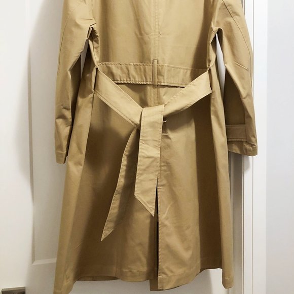 Zara Basic - Trench Coat with Side Stripes - Carmel (Size M) - Picture 5 of 7